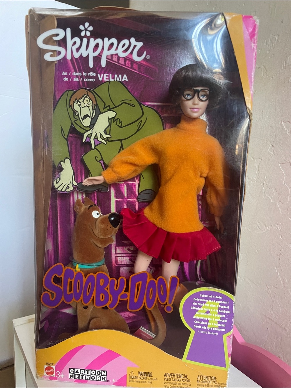 Mattel Skipper Velma Doll in Orange Sweater & Red Skirt - Scooby-Doo